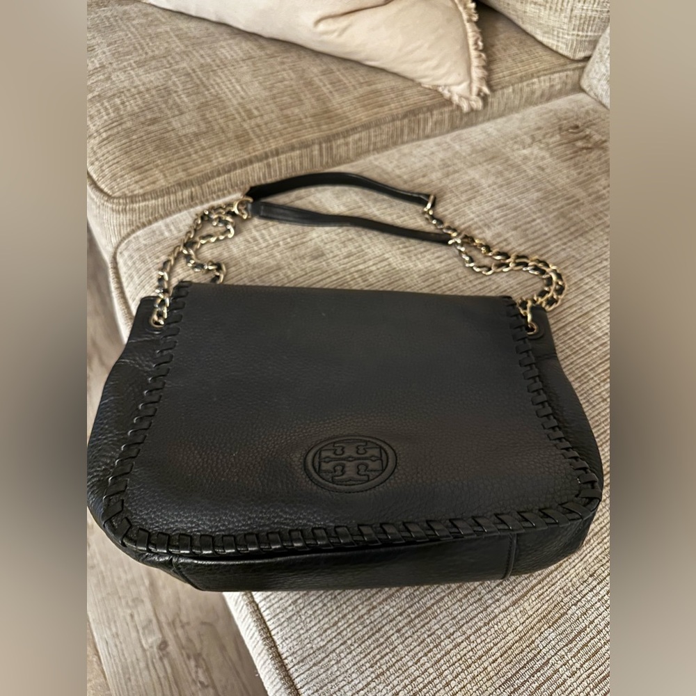 LEATHER TORY BURCH HANDBAG WITH MATCHING WALLET - Picture 8 of 8